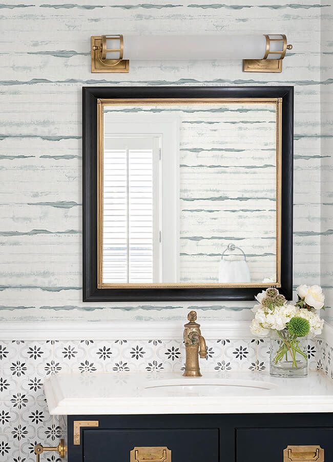 destin-teal-stripe-wallpaper-york-wallcoverings-4172-27519 - York Wallcoverings Wallpaper