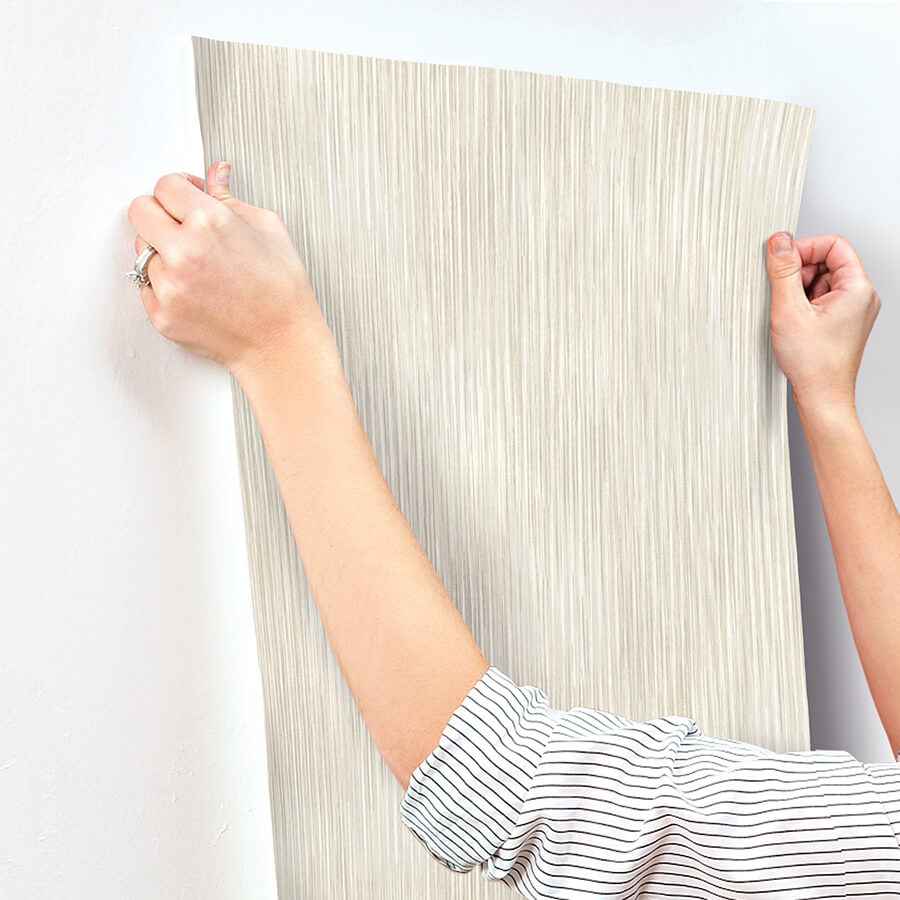 Largo Neutral Striated Wallpaper - York Wallcoverings - 4172-27520 - York Wallcoverings Wallpaper