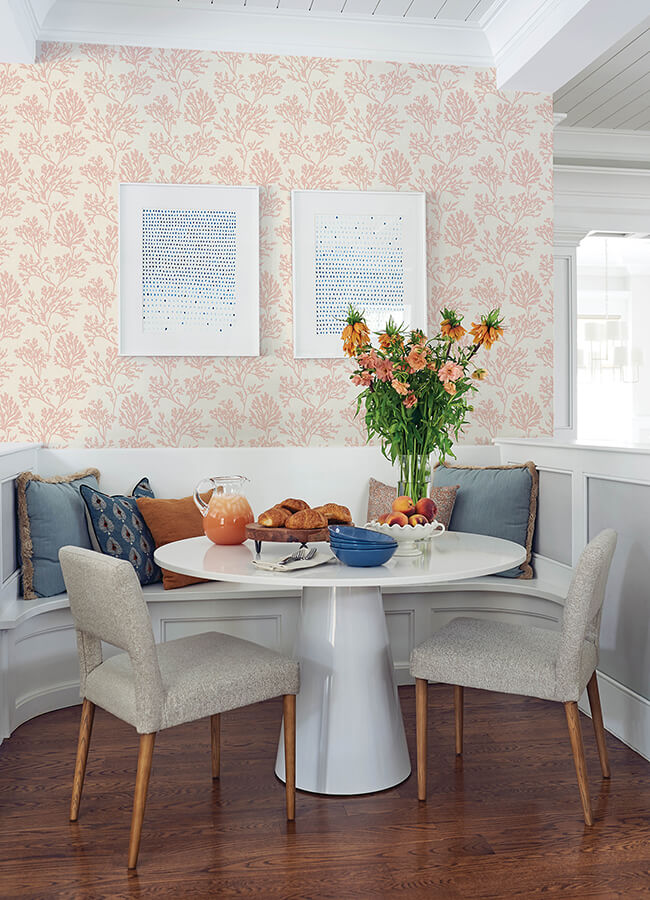 tortuga-pink-coral-weave-wallpaper-york-wallcoverings-4172-82000 - York Wallcoverings Wallpaper