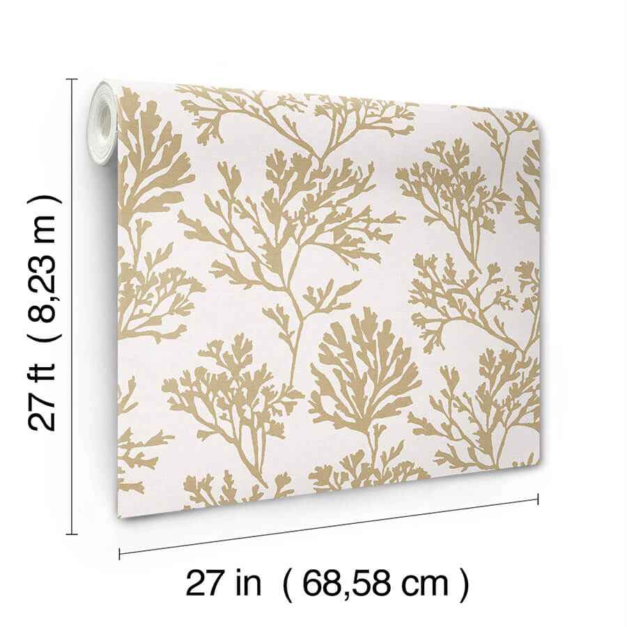 Tortuga Gold Coral Weave Wallpaper - York Wallcoverings - 4172-82002 - York Wallcoverings Wallpaper