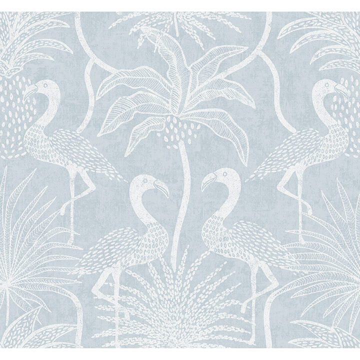 biscayne-sky-blue-flamingo-beach-wallpaper-york-wallcoverings-4172-82005 - York Wallcoverings Wallpaper
