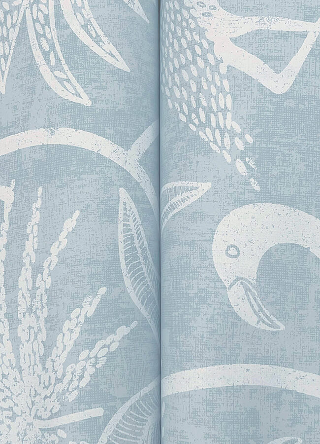 biscayne-sky-blue-flamingo-beach-wallpaper-york-wallcoverings-4172-82005 - York Wallcoverings Wallpaper