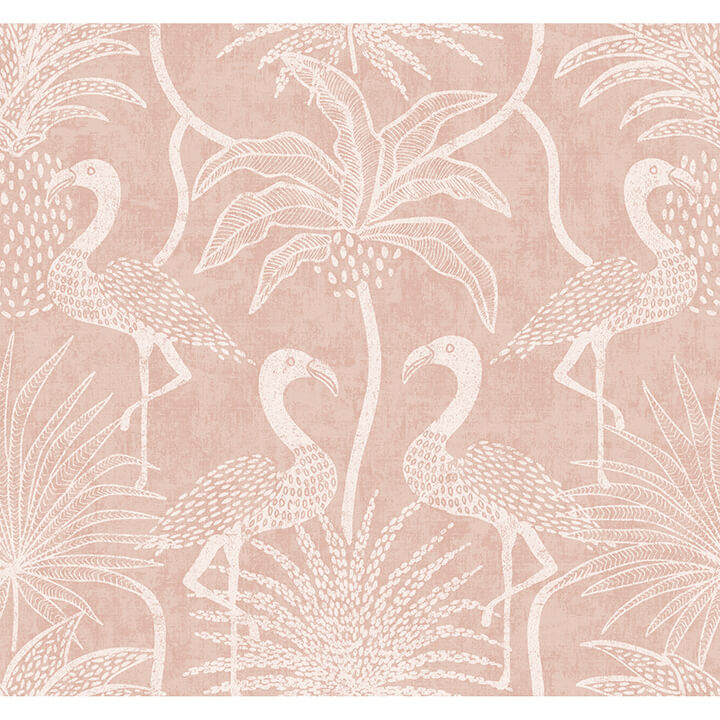 biscayne-coral-flamingo-beach-wallpaper-york-wallcoverings-4172-82007 - York Wallcoverings Wallpaper