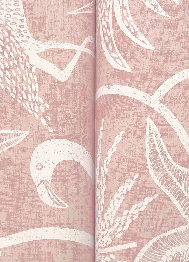 biscayne-coral-flamingo-beach-wallpaper-york-wallcoverings-4172-82007 - York Wallcoverings Wallpaper