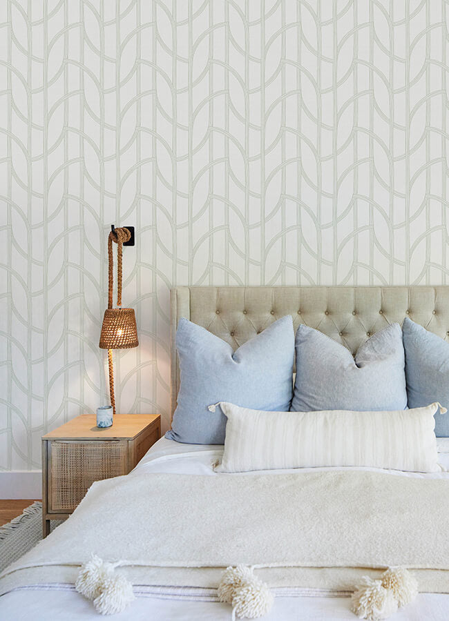 salvo-light-green-curved-contours-wallpaper-york-wallcoverings-4172-82009 - York Wallcoverings Wallpaper