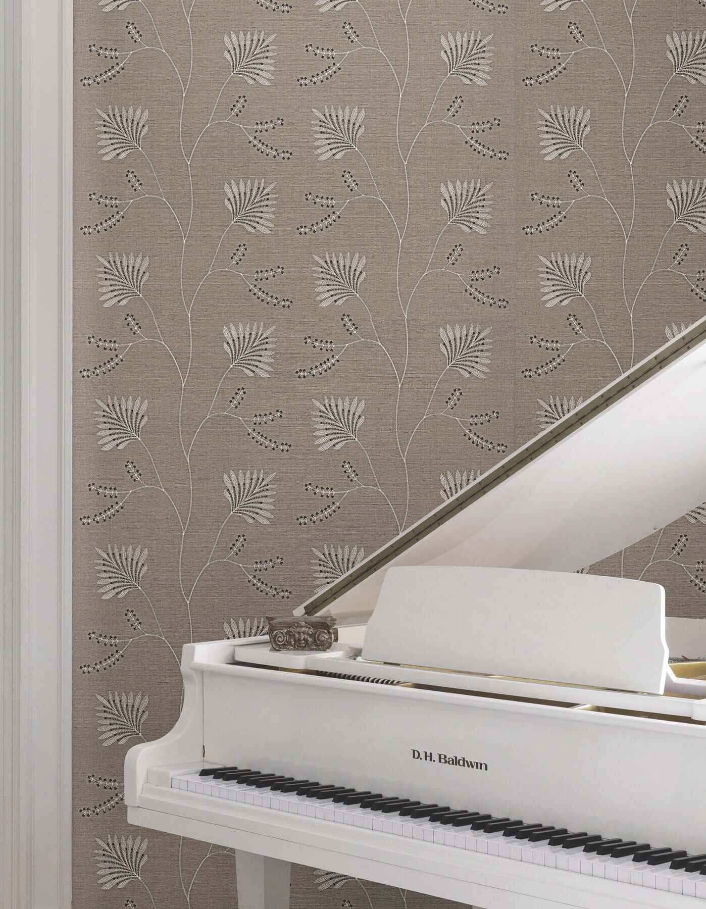 Laelynn Taupe Wallpaper - York Wallcoverings - MX9607 - York Wallcoverings Wallpaper