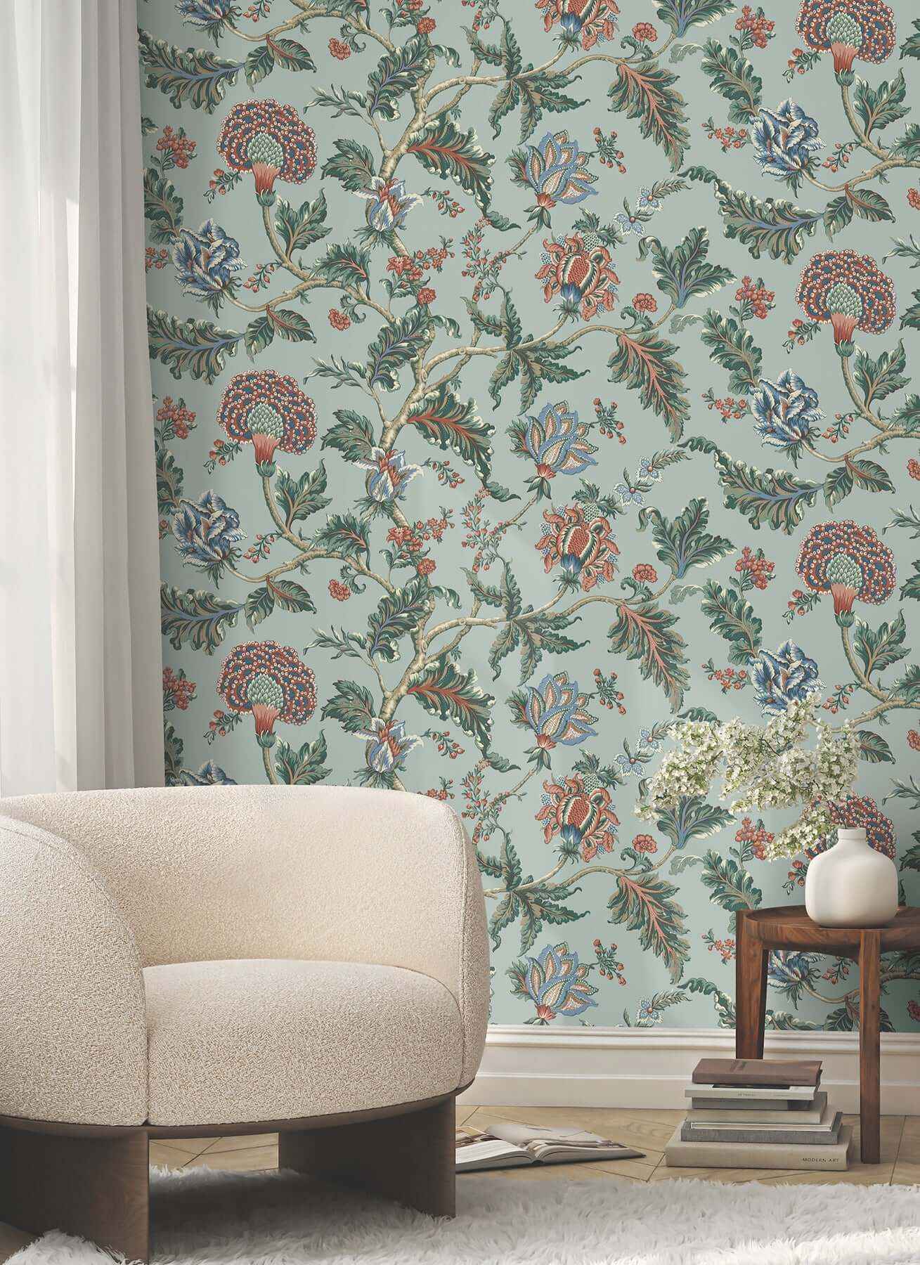 Monroe Teal Wallpaper - York Wallcoverings - MX9622W - York Wallcoverings Wallpaper