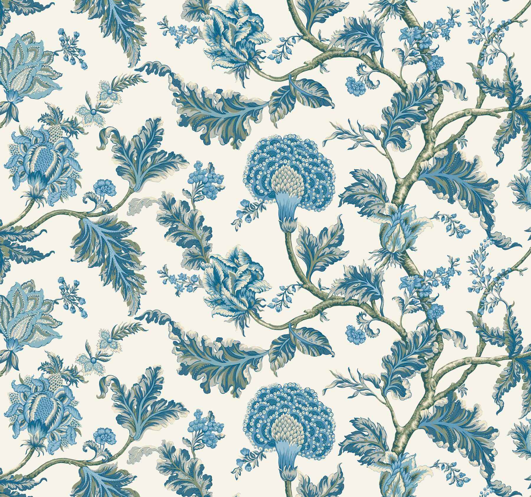 Monroe Blue Wallpaper - York Wallcoverings - MX9624W