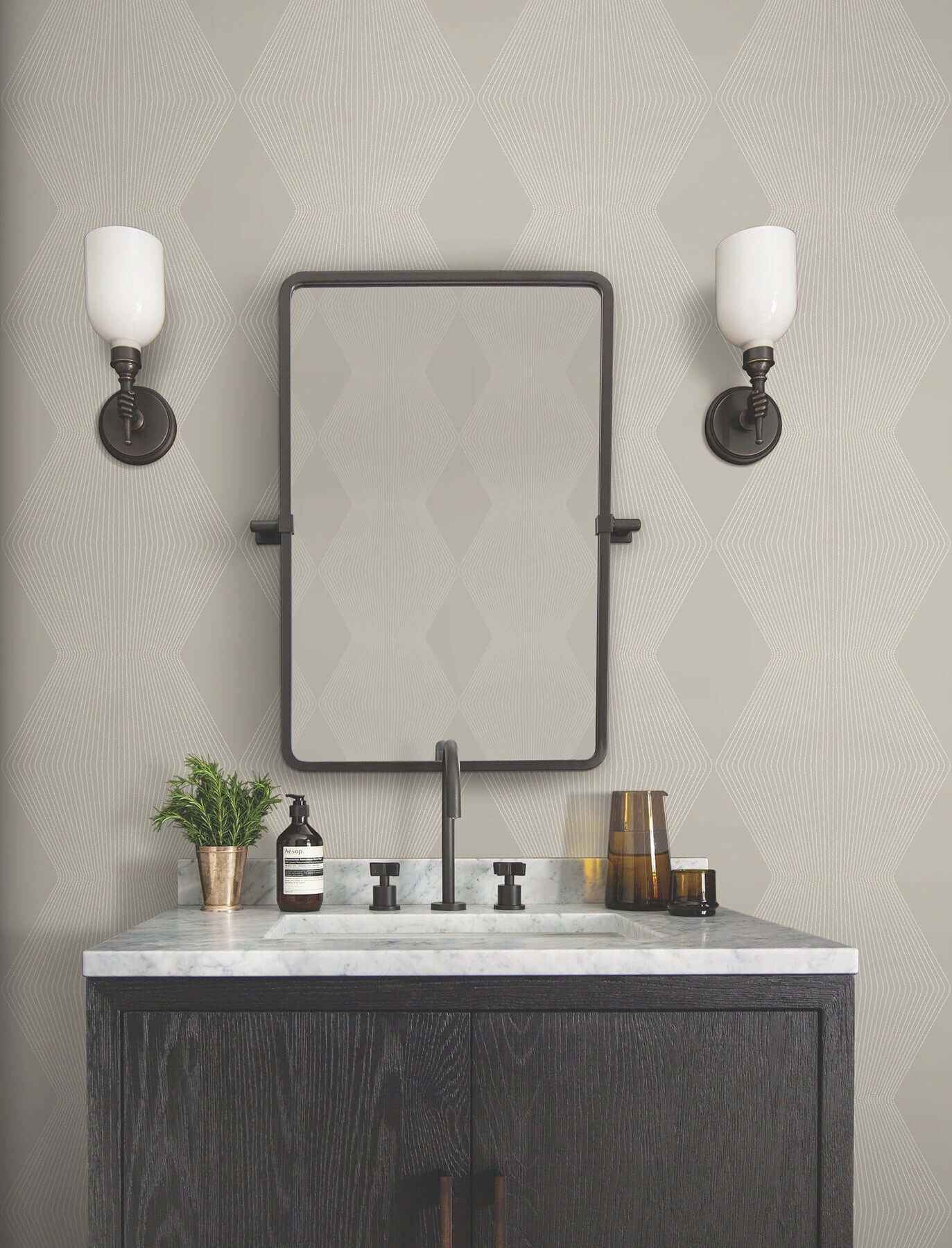 Diamond Legacy Taupe Wallpaper - York Wallcoverings - MX9632 - York Wallcoverings Wallpaper