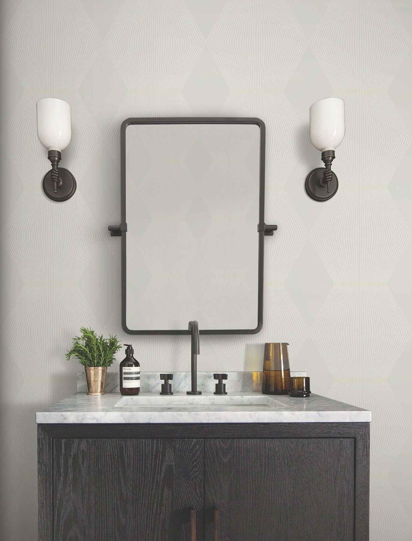 Diamond Legacy Soft Grey Wallpaper - York Wallcoverings - MX9633