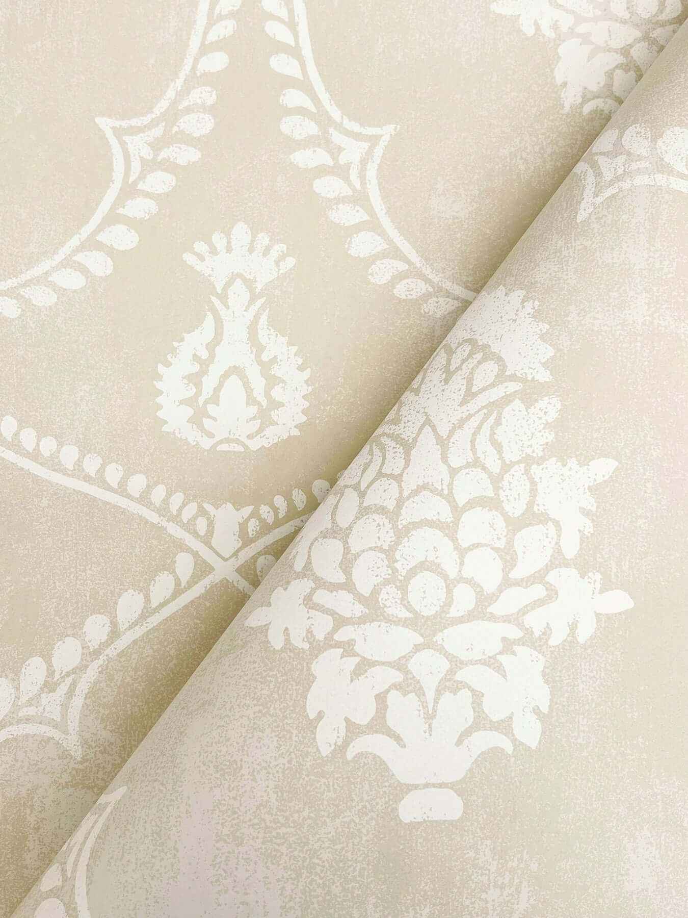Royal Damask Beige Wallpaper - York Wallcoverings - MX9641 - York Wallcoverings Wallpaper