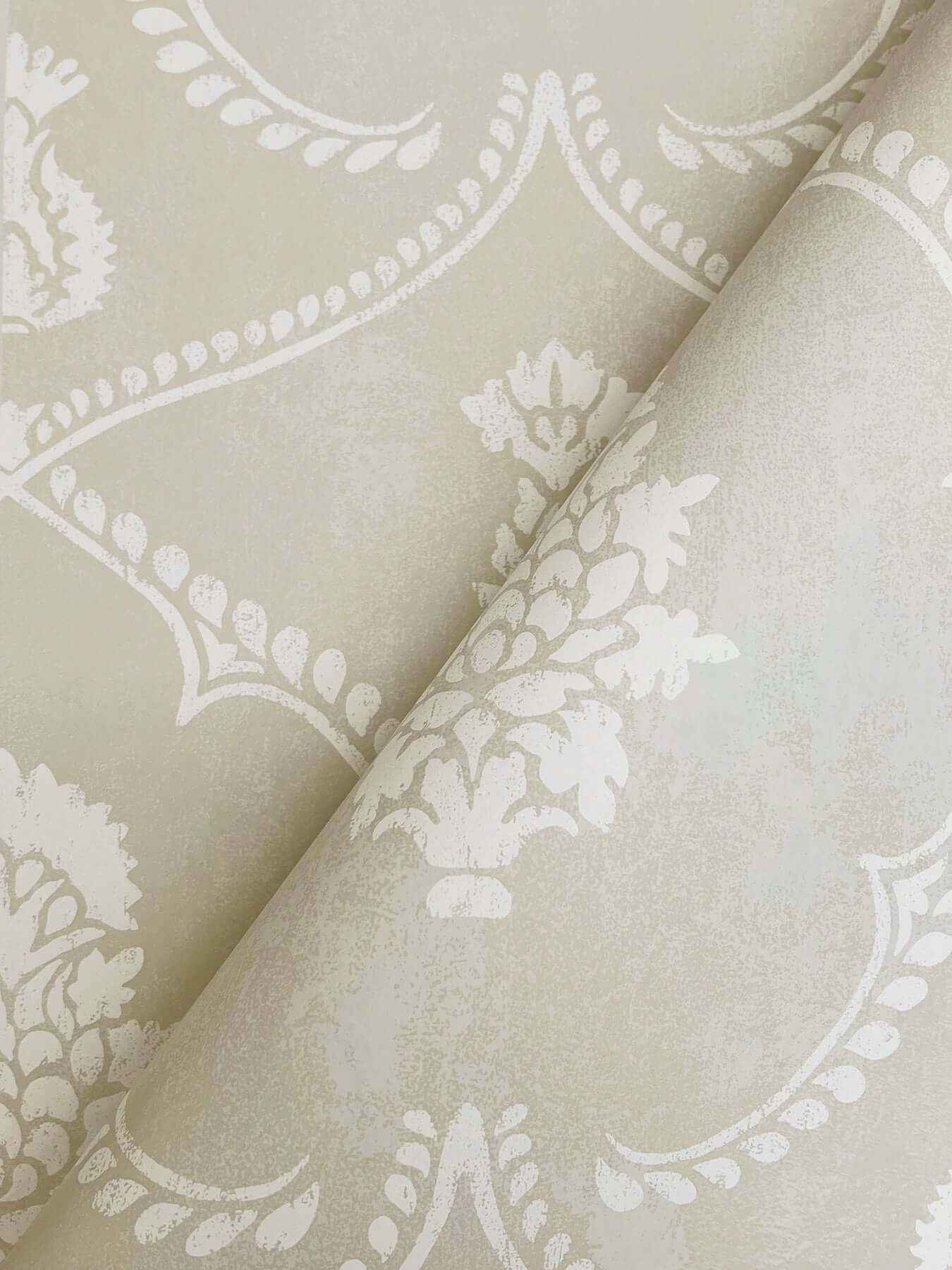 Royal Damask Soft Grey Wallpaper - York Wallcoverings - MX9642 - York Wallcoverings Wallpaper