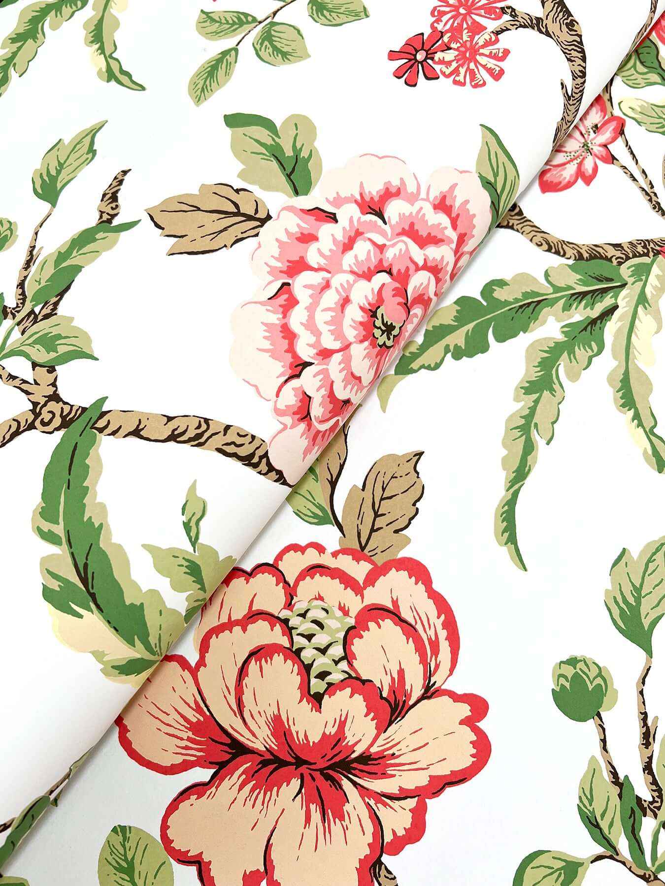 Courtyard Botanical Rose Wallpaper - York Wallcoverings - MX9651 - York Wallcoverings Wallpaper