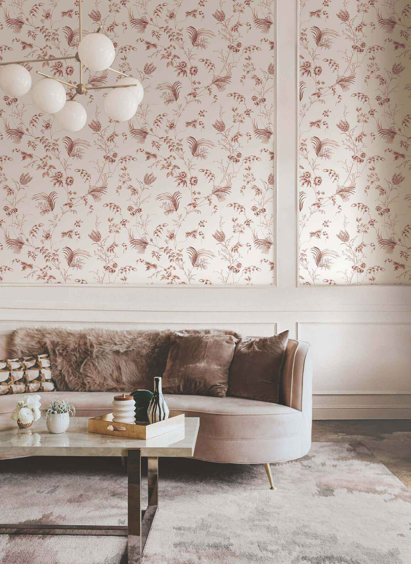 Floral Lace Brick Wallpaper - York Wallcoverings - MX9684 - York Wallcoverings Wallpaper