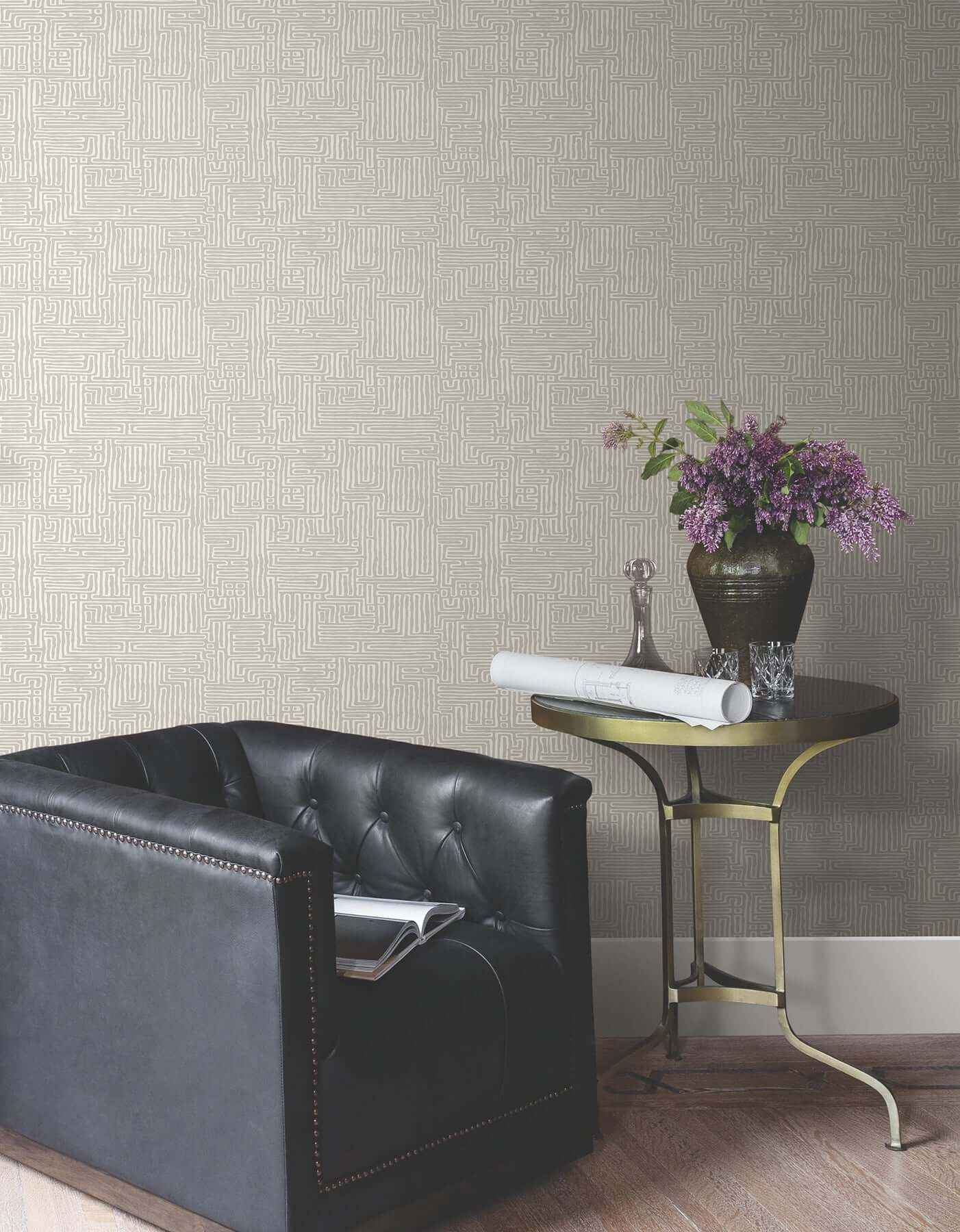 Passages Taupe Wallpaper - York Wallcoverings - MX9685 - York Wallcoverings Wallpaper