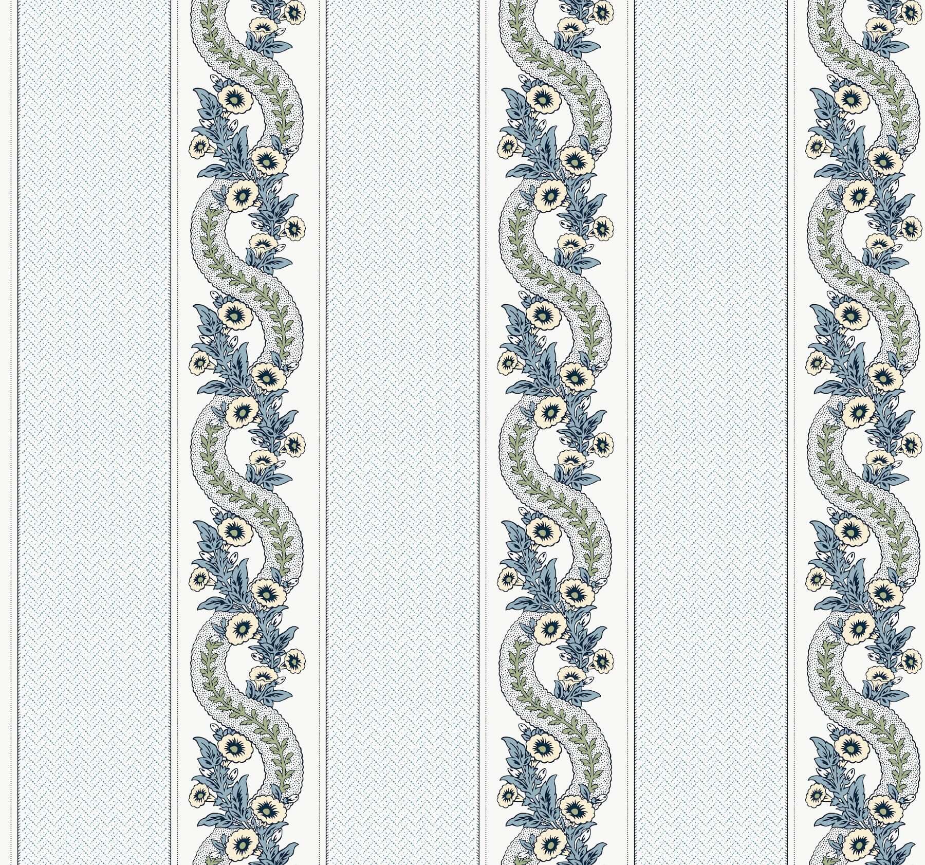 abbeys-garland-aqua-wallpaper-york-wallcoverings-mx9692 - York Wallcoverings Wallpaper