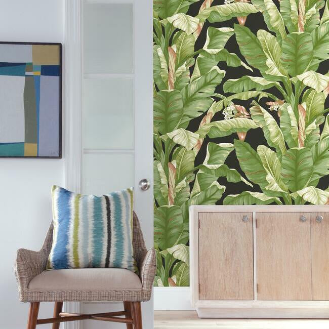 banana-leaf-premium-peel-stick-wallpaper-black-green-york-wallcoverings-psw1035rl