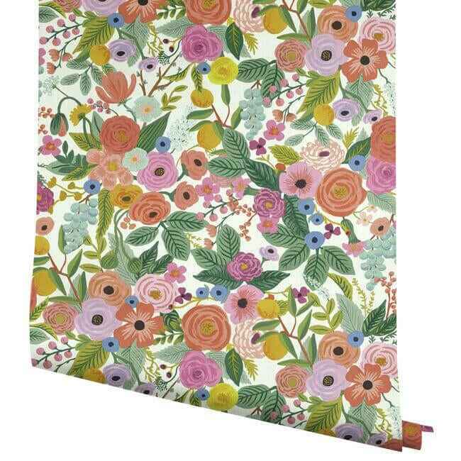 Garden Party Rose Peel & Stick Wallpaper - York Wallcoverings - PSW1200RL - York Wallcoverings Wallpaper