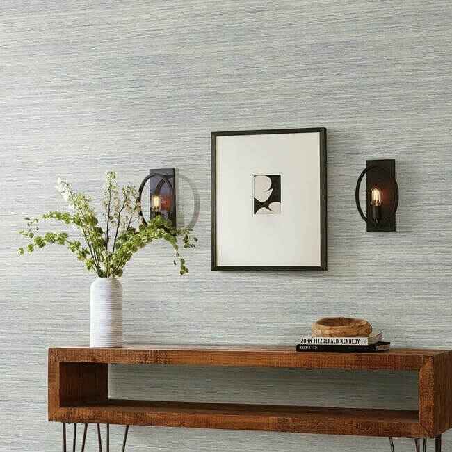Cattail Weave Blue Peel & Stick Wallpaper - York Wallcoverings - PSW1281RL - York Wallcoverings Wallpaper