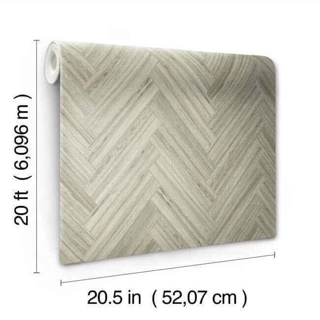 Hermosa Herringbone Brown Peel & Stick Wallpaper - York Wallcoverings - PSW1286RL - York Wallcoverings Wallpaper