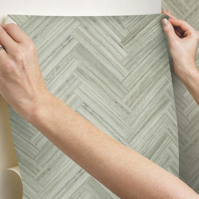 hermosa-herringbone-brown-peel-stick-wallpaper-york-wallcoverings-psw1286rl - York Wallcoverings Wallpaper