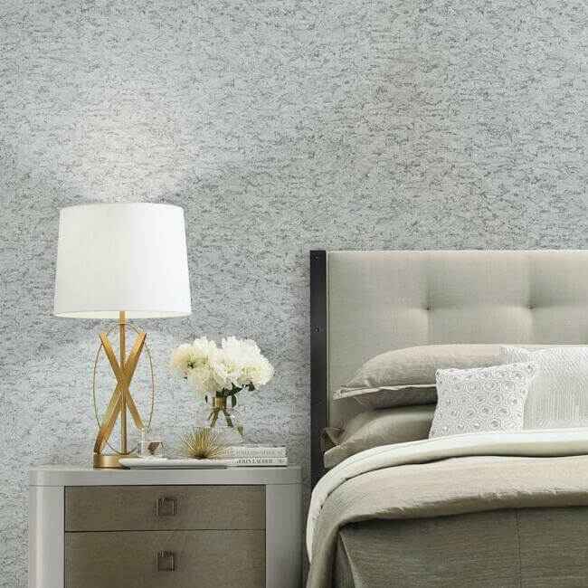 Shimmering Cork Grey Peel & Stick Wallpaper - York Wallcoverings - PSW1292RL - York Wallcoverings Wallpaper