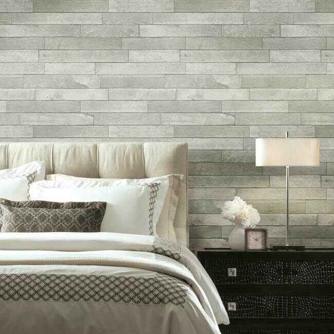 Warehouse Planks Grey Peel & Stick Wallpaper - York Wallcoverings - PSW1295RL - York Wallcoverings Wallpaper