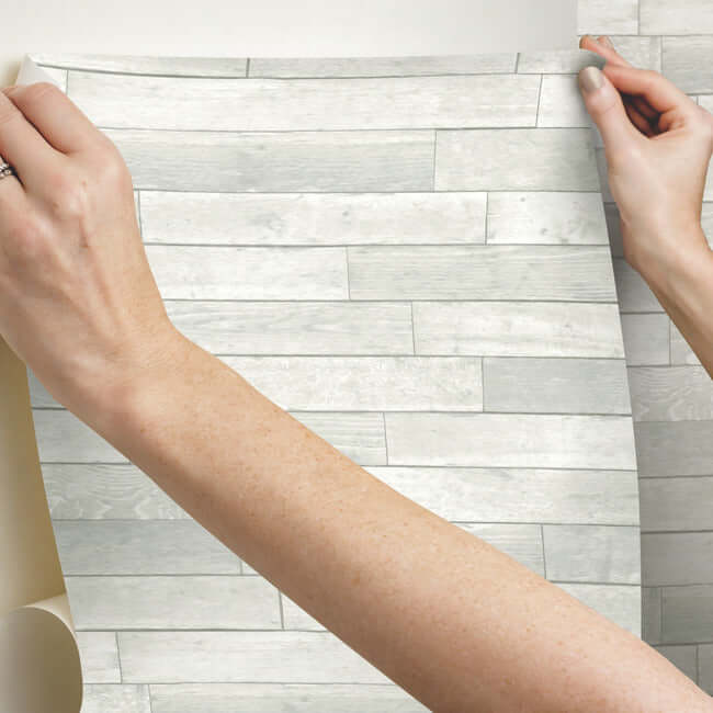 warehouse-planks-white-peel-stick-wallpaper-york-wallcoverings-psw1293rl - York Wallcoverings Wallpaper