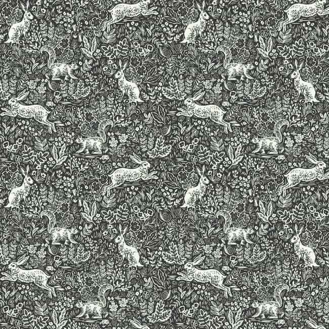 Fable Black & White Wallpaper - York Wallcoverings - RI5105