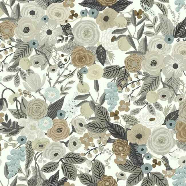 Garden Party Brown & Beige Wallpaper - York Wallcoverings - RI5121