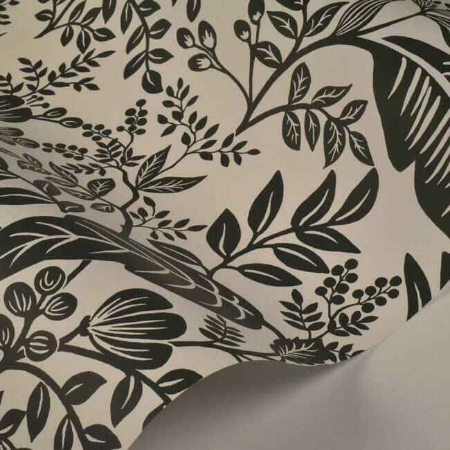 Canopy Black & White Wallpaper - York Wallcoverings - RI5136 - York Wallcoverings Wallpaper