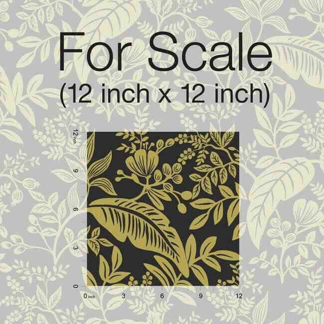 Canopy Gold & Black Wallpaper - York Wallcoverings - RI5139 - York Wallcoverings Wallpaper