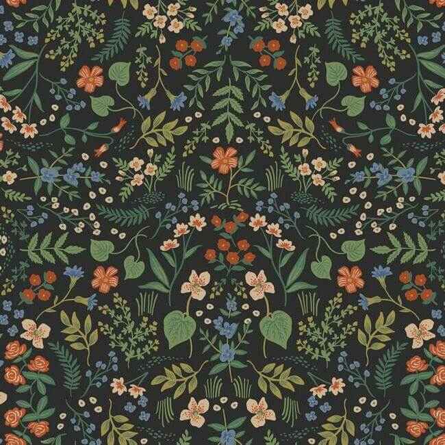 Wildwood Black Wallpaper - York Wallcoverings - RI5158