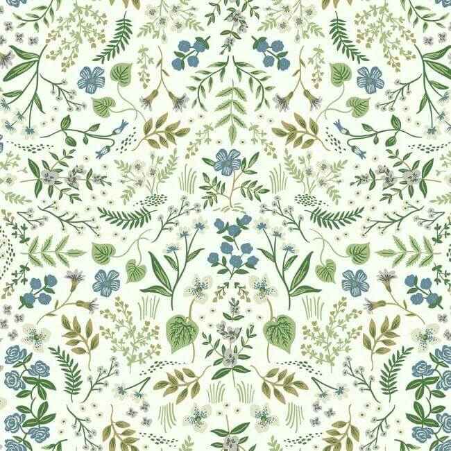 Wildwood Blue & Green Wallpaper - York Wallcoverings - RI5155