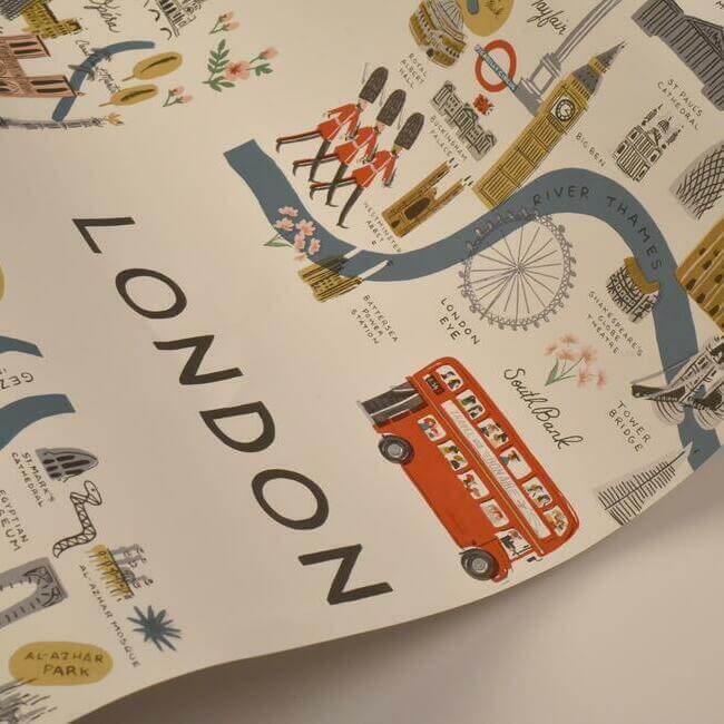 city-maps-wallpaper-blue-red-york-wallcoverings-ri5162 - York Wallcoverings Wallpaper