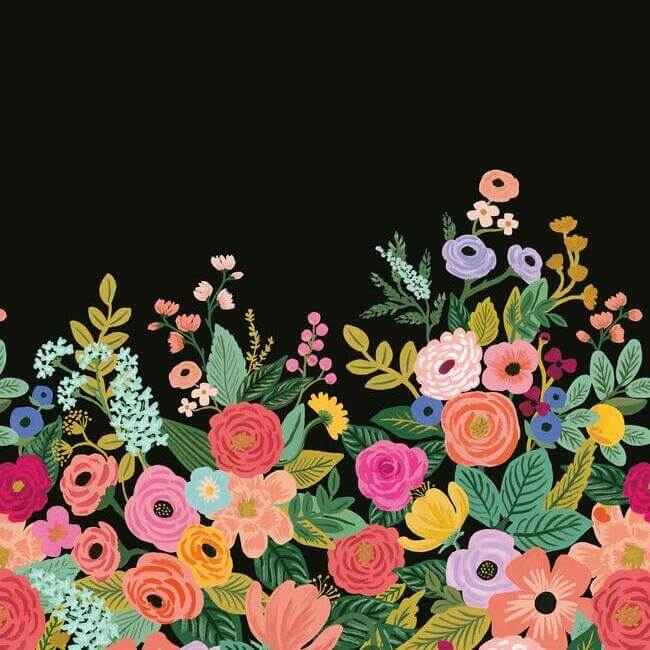 Garden Party Black Wall Mural - York Wallcoverings - RI5192M