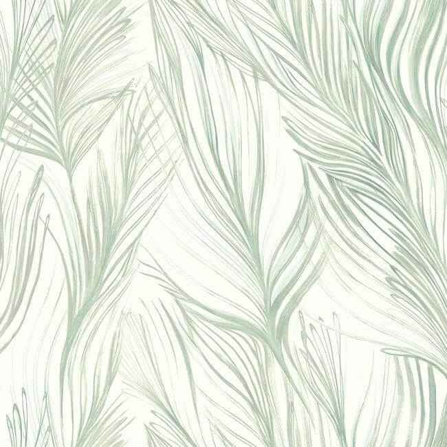 Peaceful Plume Light Blue Wallpaper - York Wallcoverings - NA0501