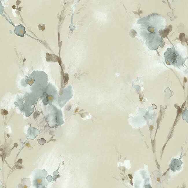 Soft Blue Charm Wallpaper - York Wallcoverings - CP1203 - York Wallcoverings Wallpaper