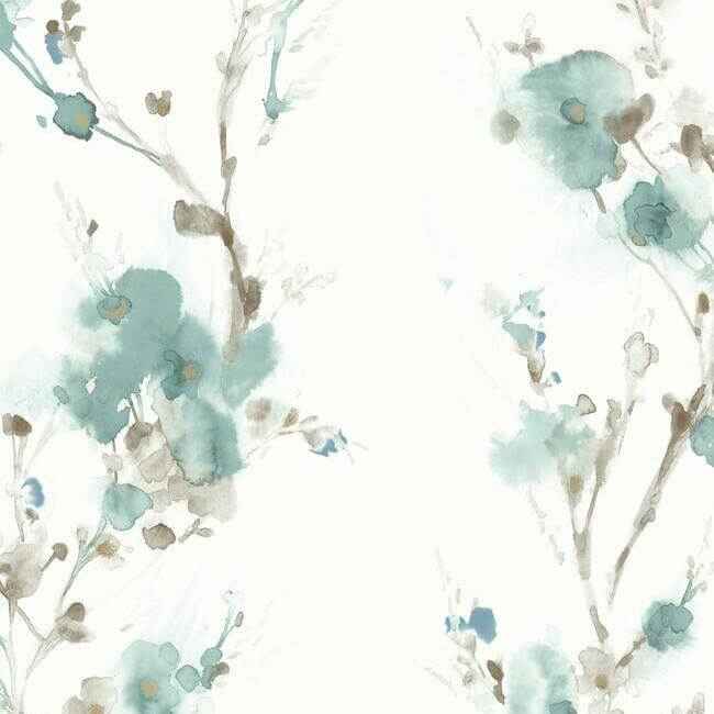 Teal Charm Wallpaper - York Wallcoverings - CP1205 - York Wallcoverings Wallpaper