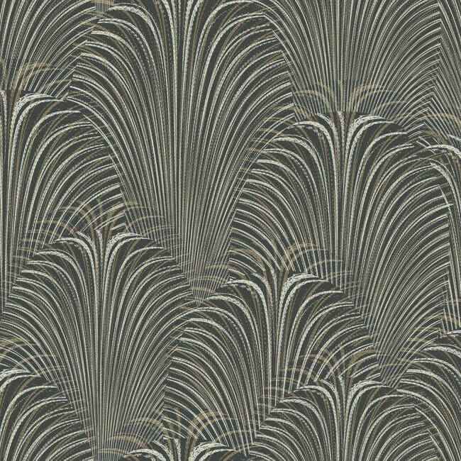 Deco Fountain Black Wallpaper - York Wallcoverings - OL2768