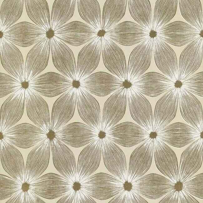 Everlasting Beige & Gold Wallpaper - York Wallcoverings - CI2304