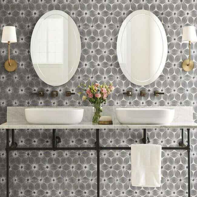 Everlasting White & Silver Wallpaper - York Wallcoverings - CI2302 - York Wallcoverings Wallpaper