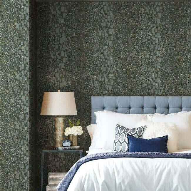 Gilded Confetti Charcoal Wallpaper - York Wallcoverings - CI2325 - York Wallcoverings Wallpaper