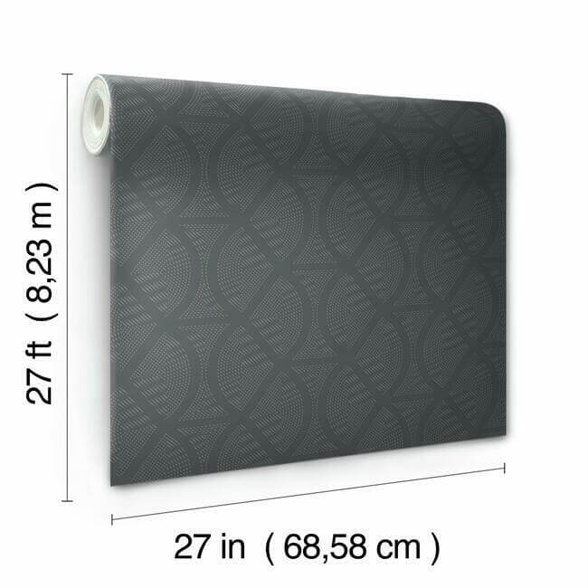 opposites-attract-dark-grey-wallpaper-york-wallcoverings-ci2383 - York Wallcoverings Wallpaper