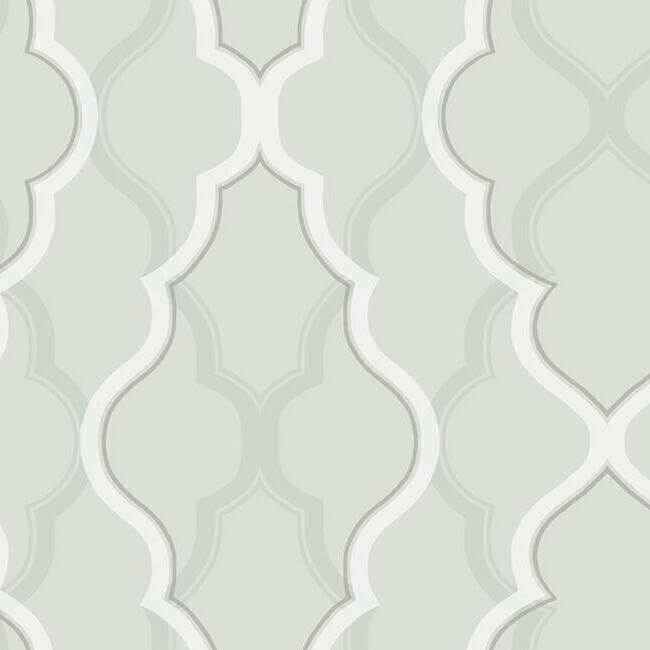 Double Damask Silver Wallpaper - York Wallcoverings - CI2397