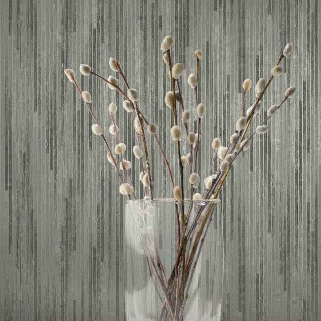 Bargello Dark Grey Wallpaper - York Wallcoverings - CI2402