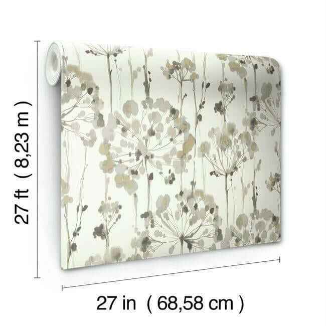Flourish Beige Wallpaper - York Wallcoverings - CI2425 - York Wallcoverings Wallpaper