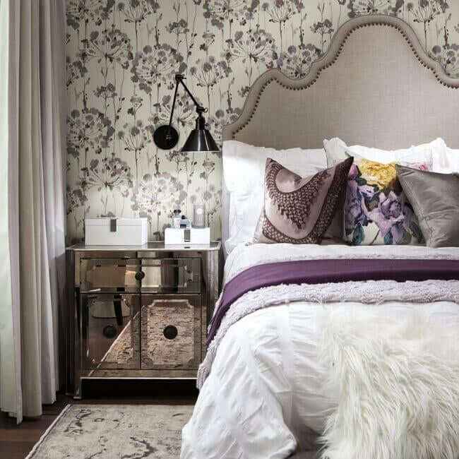 Flourish Purple Wallpaper - York Wallcoverings - CI2424 - York Wallcoverings Wallpaper