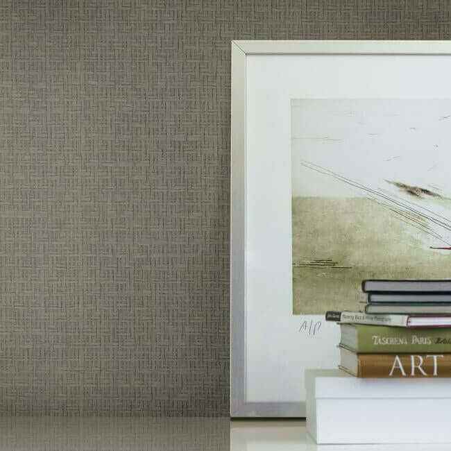Tatami Weave Dark Grey Wallpaper - York Wallcoverings - OG0524 - York Wallcoverings Wallpaper