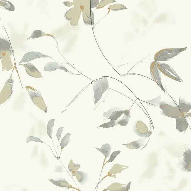 Linden Flower Tan Wallpaper - York Wallcoverings - SO2444 - York Wallcoverings Wallpaper